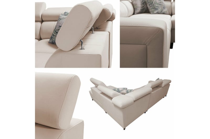 Galbally 3-personers hjørnesofaseng - Beige/Lys beige - Møbler - Sofaer - Sovesofaer