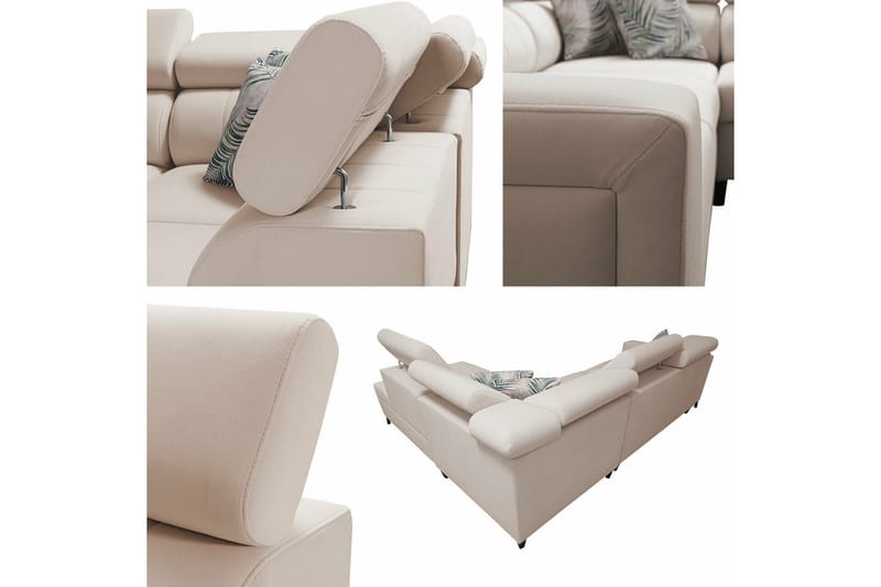 Galbally 3-personers hjørnesofaseng - Beige/Lys beige - Sovesofaer - Hjørnesovesofa