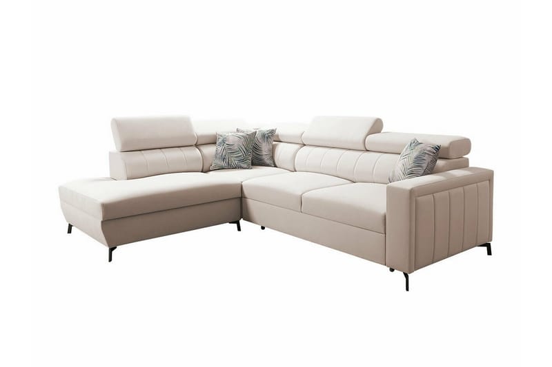 Galbally 3-personers hjørnesofaseng - Beige/Lys beige - Sovesofaer - Hjørnesovesofa