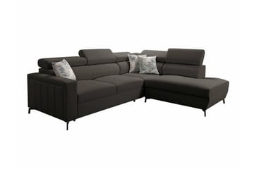 Galbally 3-personers hjørnesofaseng - Mørkebrun - Møbler - Sofaer - Sovesofaer