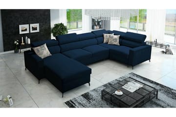 Galbally 4-sits Hörnbäddsoffa Dark blue - Møbler - Sofaer - Sovesofaer