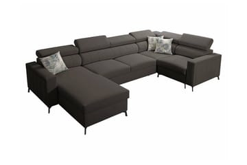Galbally 4-sits Hörnbäddsoffa Dark grey - Møbler - Sofaer - Sovesofaer
