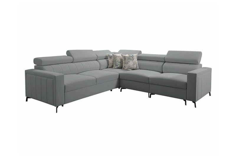 Galbally 4-sits Hörnbäddsoffa Ljusgrå, undefined