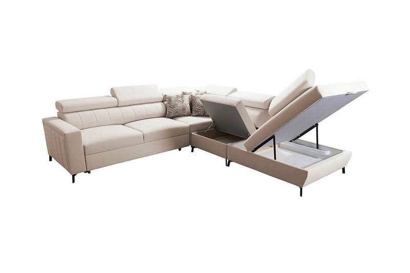 Galbally 4-sits Hörnbäddsoffa NO_BRAND Dark blue - Møbler - Sofaer - Sovesofaer