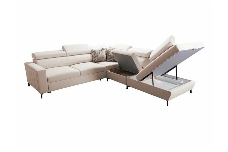 Galbally 4-sits Hörnbäddsoffa NO_BRAND Dark blue - Møbler - Sofaer - Sovesofaer