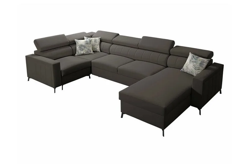 Galbally 4-sits Hörnbäddsoffa NO_BRAND Dark brown, undefined