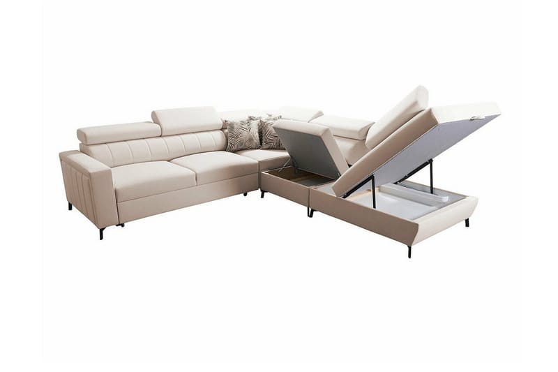 Galbally 4-sits Hörnbäddsoffa NO_BRAND Pink - Møbler - Sofaer - Sovesofaer