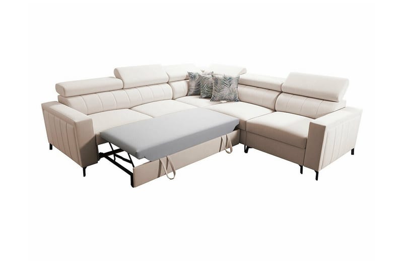 Galbally 4-sits Hörnbäddsoffa NO_BRAND Pink - Møbler - Sofaer - Sovesofaer
