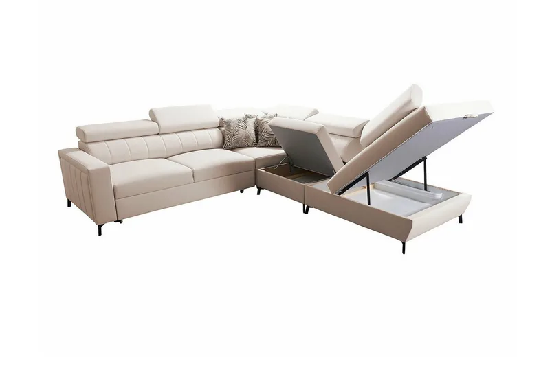 Galbally 4-sits Hörnbäddsoffa Pink - Møbler - Sofaer - Sovesofaer