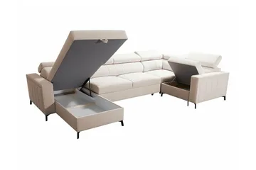 Galbally 4-sits Hörnbäddsoffa Pink - Møbler - Sofaer - Sovesofaer