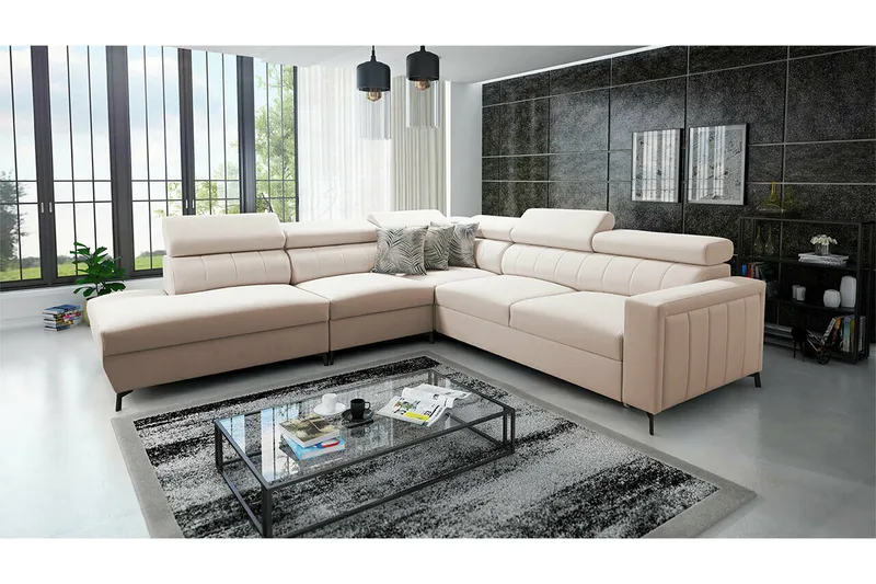 Galbally 4-personers hjørnesovesofa - Møbler - Sofaer - Sovesofaer