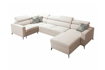 Galbally 5-sits Hörnbäddsoffa beige - Møbler - Sofaer - Sovesofaer