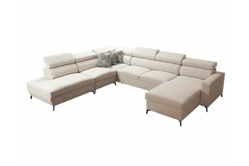 Galbally 5-sits Hörnbäddsoffa beige - Møbler - Sofaer - Sovesofaer
