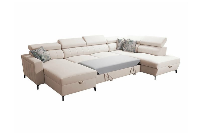 Galbally 5-sits Hörnbäddsoffa Dark blue - Møbler - Sofaer - Sovesofaer