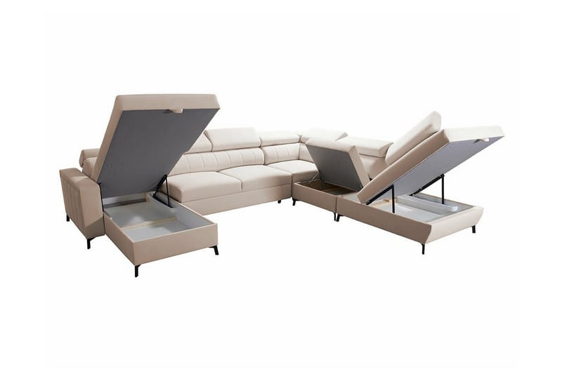 Galbally 5-sits Hörnbäddsoffa Dark blue - Møbler - Sofaer - Sovesofaer