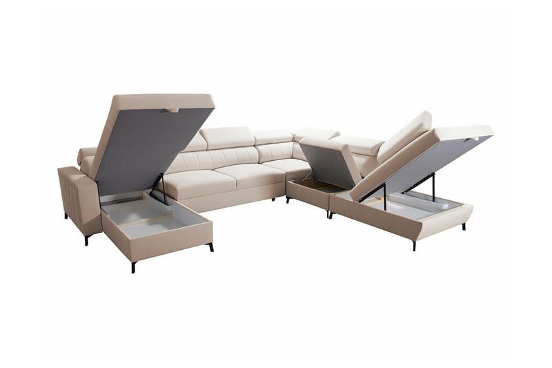 Galbally 5-sits Hörnbäddsoffa Dark blue - Møbler - Sofaer - Sovesofaer