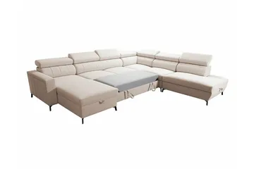 Galbally 5-sits Hörnbäddsoffa Dark blue - Møbler - Sofaer - Sovesofaer