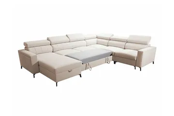 Galbally 5-sits Hörnbäddsoffa Dark brown - Møbler - Sofaer - Sovesofaer