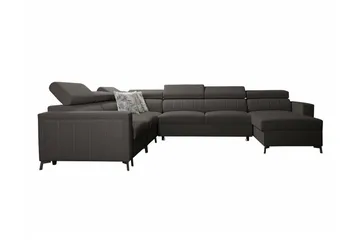 Galbally 5-sits Hörnbäddsoffa Dark brown - Møbler - Sofaer - Sovesofaer
