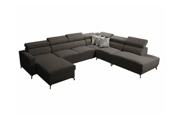 Galbally 5-sits Hörnbäddsoffa Dark brown - Møbler - Sofaer - Sovesofaer