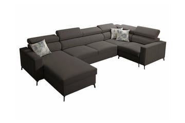Galbally 5-sits Hörnbäddsoffa Dark brown - Møbler - Sofaer - Sovesofaer