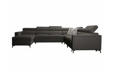 Galbally 5-sits Hörnbäddsoffa Dark brown - Møbler - Sofaer - Sovesofaer