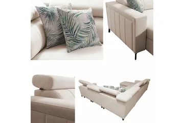 Galbally 5-sits Hörnbäddsoffa Light grey/Dark grey - Møbler - Sofaer - Sovesofaer