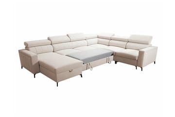 Galbally 5-sits Hörnbäddsoffa Ljusgrå - Møbler - Sofaer - Sovesofaer