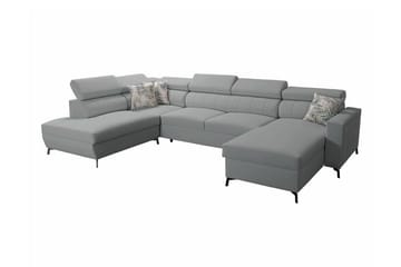 Galbally 5-sits Hörnbäddsoffa Ljusgrå - Møbler - Sofaer - Sovesofaer