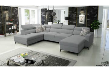 Galbally 5-sits Hörnbäddsoffa Ljusgrå - Møbler - Sofaer - Sovesofaer