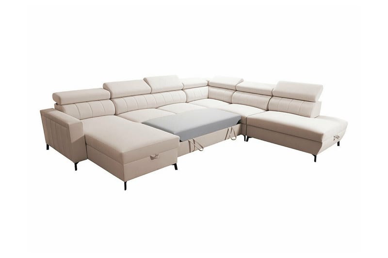 Galbally 5-sits Hörnbäddsoffa NO_BRAND Dark blue - Møbler - Sofaer - Sovesofaer