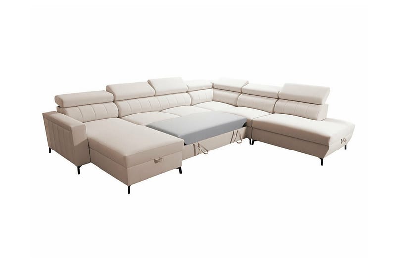 Galbally 5-sits Hörnbäddsoffa NO_BRAND Dark brown - Møbler - Sofaer - Sovesofaer