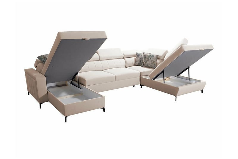 Galbally 5-sits Hörnbäddsoffa NO_BRAND Dark brown - Møbler - Sofaer - Sovesofaer