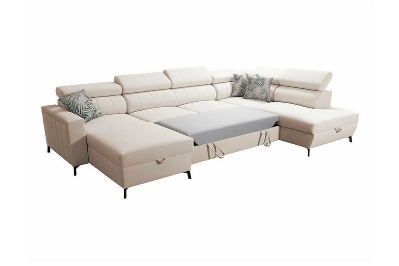 Galbally 5-sits Hörnbäddsoffa NO_BRAND Dark brown - Møbler - Sofaer - Sovesofaer