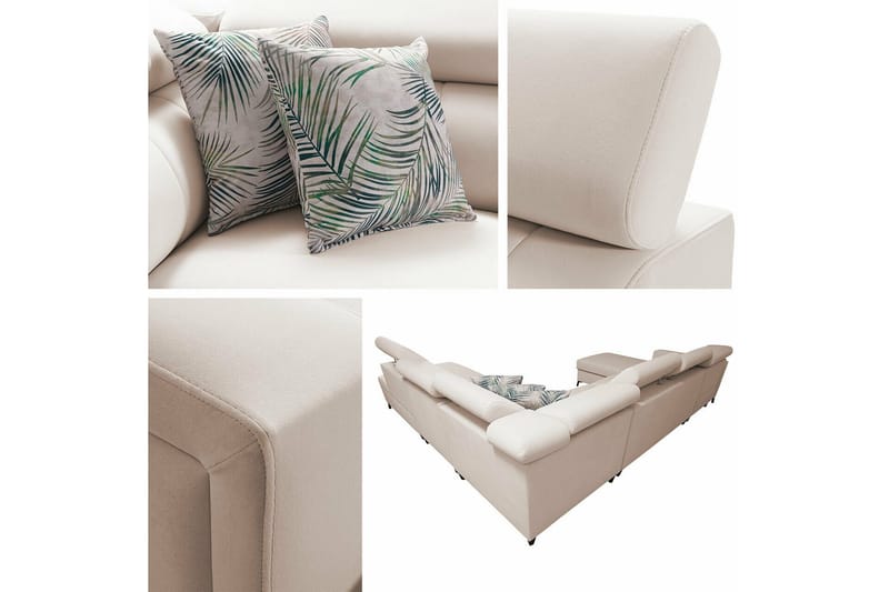 Galbally 5-sits Hörnbäddsoffa NO_BRAND Light grey/Dark grey - Møbler - Sofaer - Sovesofaer