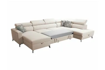 Galbally 5-sits Hörnbäddsoffa Pink - Møbler - Sofaer - Sovesofaer