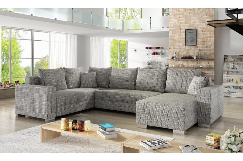 Gallicanta Hjørnesovesofa - Grå - Møbler - Sofaer - Sovesofaer