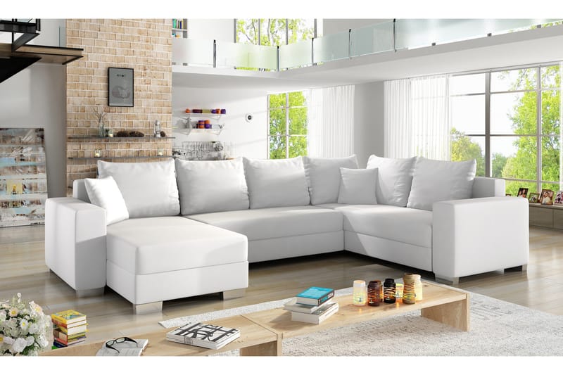 Gallicanta hjørnesovesofa - Hvid - Møbler - Sofaer - Sovesofaer