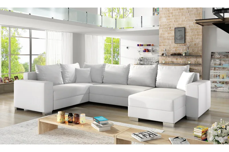 Gallicanta Hjørnesovesofa - Hvid - Møbler - Sofaer - Sovesofaer