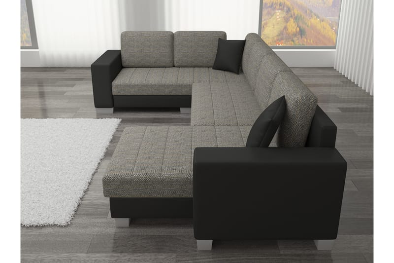 Gallicanta hjørnesovesofa - Sort - Møbler - Sofaer - Sovesofaer