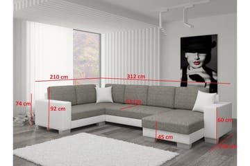 Gallicanta hjørnesovesofa - Sort - Møbler - Sofaer - Sovesofaer