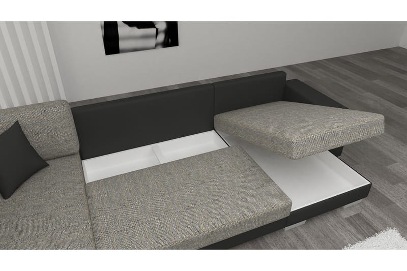 Gallicanta hjørnesovesofa - Sort - Møbler - Sofaer - Sovesofaer