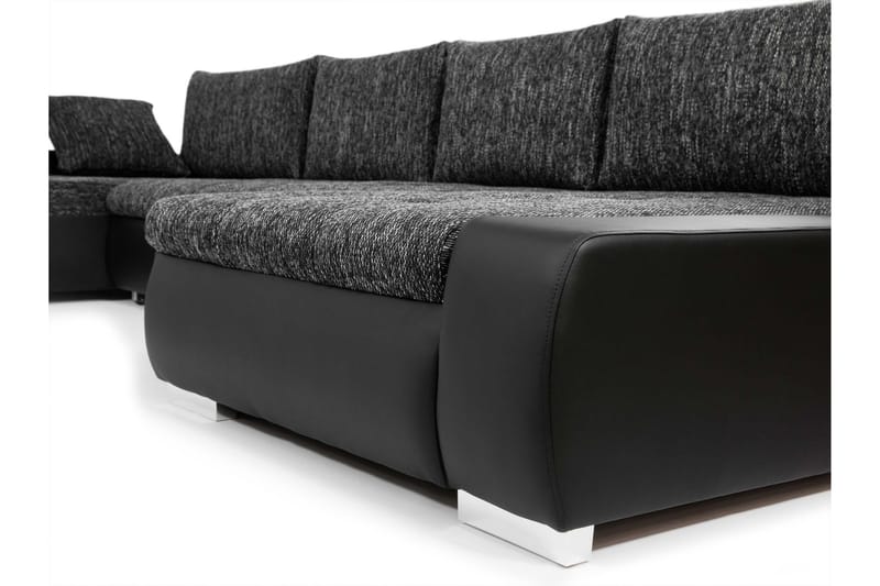 Gamal Sovesofa med Dobbelt Chaiselong 4-personers - Grå - Møbler - Sofaer - Sovesofaer