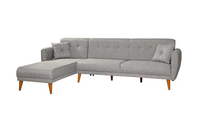 Gjoni sovesofa med divan højre - Grå - Møbler - Sofaer - Sovesofaer