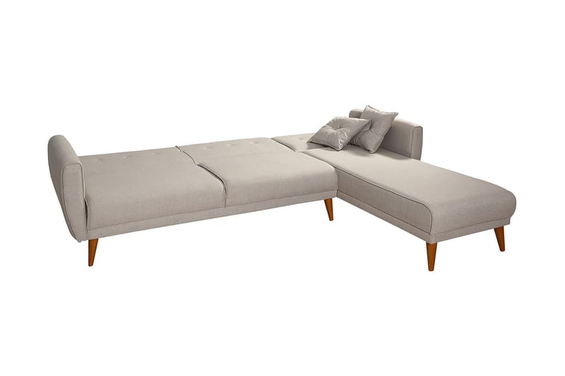 Gjoni sovesofa med divan højre - Hvid - Møbler - Sofaer - Sovesofaer