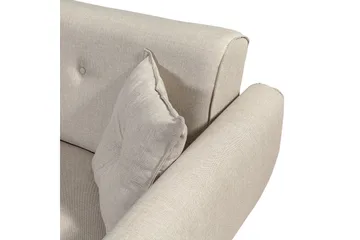 Gjoni sovesofa med divan højre - Hvid - Møbler - Sofaer - Sovesofaer