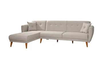 Gjoni sovesofa med divan højre - Hvid - Møbler - Sofaer - Sovesofaer