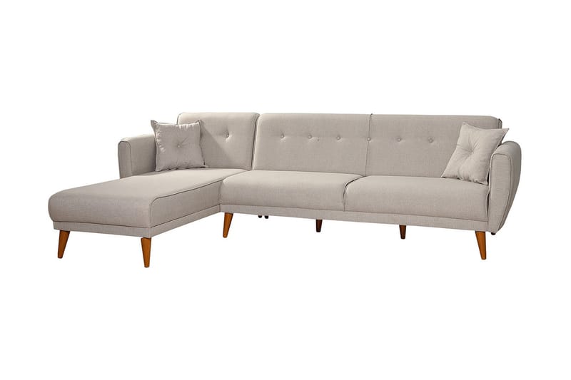 Gjoni sovesofa med divan højre - Hvid - Møbler - Sofaer - Sovesofaer