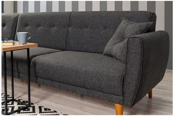 Gjoni sovesofa med divan venstre - Grå - Møbler - Sofaer - Sovesofaer