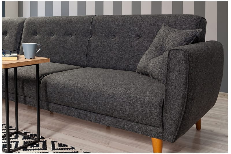 Gjoni sovesofa med divan venstre - Grå - Møbler - Sofaer - Sovesofaer